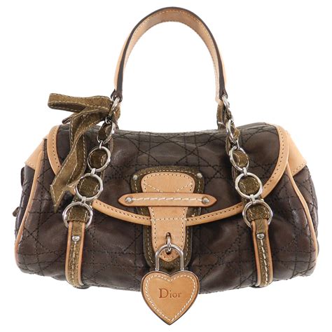 christian dior brown leather bag|Christian Dior classic handbags.